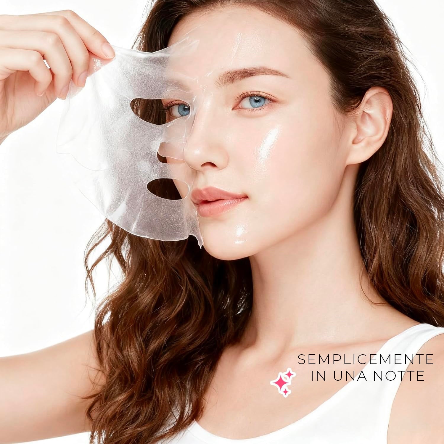 Maschera Viso al Collagene™ – Effetto Glow Immediato (4 pezzi)