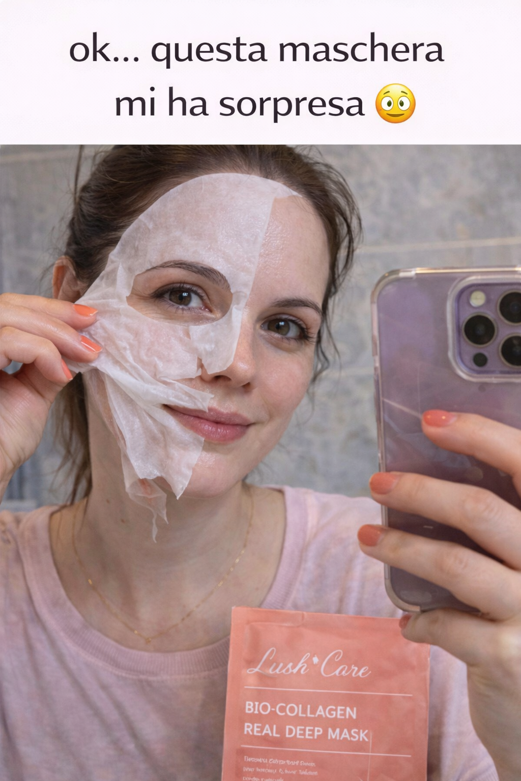 Maschera Viso al Collagene™ – Effetto Glow Immediato (4 pezzi)