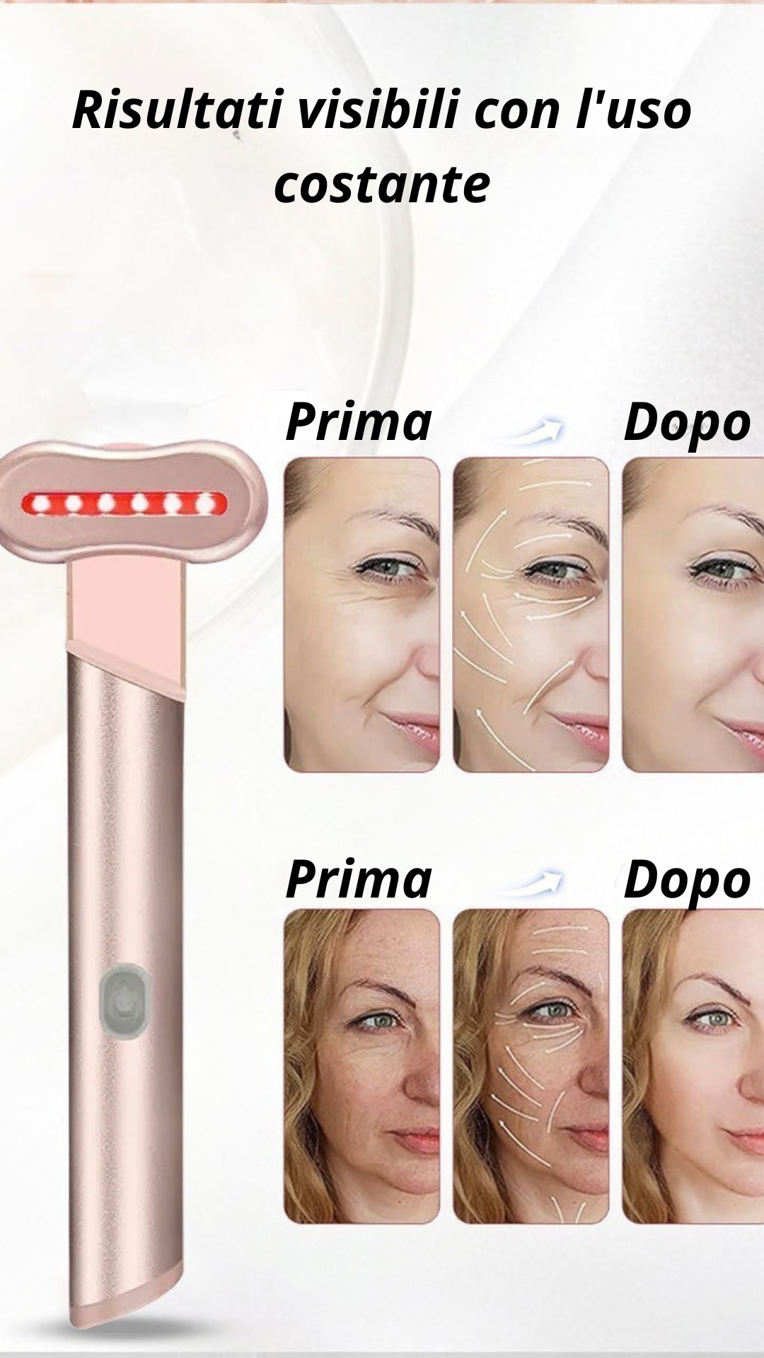Dispositivo LED Viso & Occhi™ – Riduci rughe e occhiaie in pochi minuti al giorno — direttamente da casa