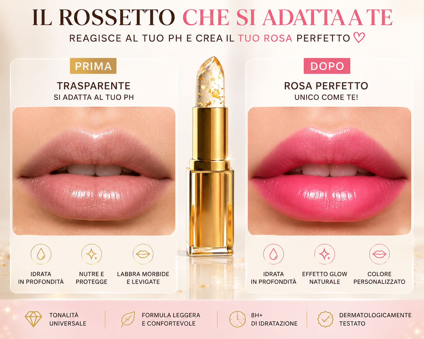 Rossetto pH Glow™ – Cambia Colore e Idrata