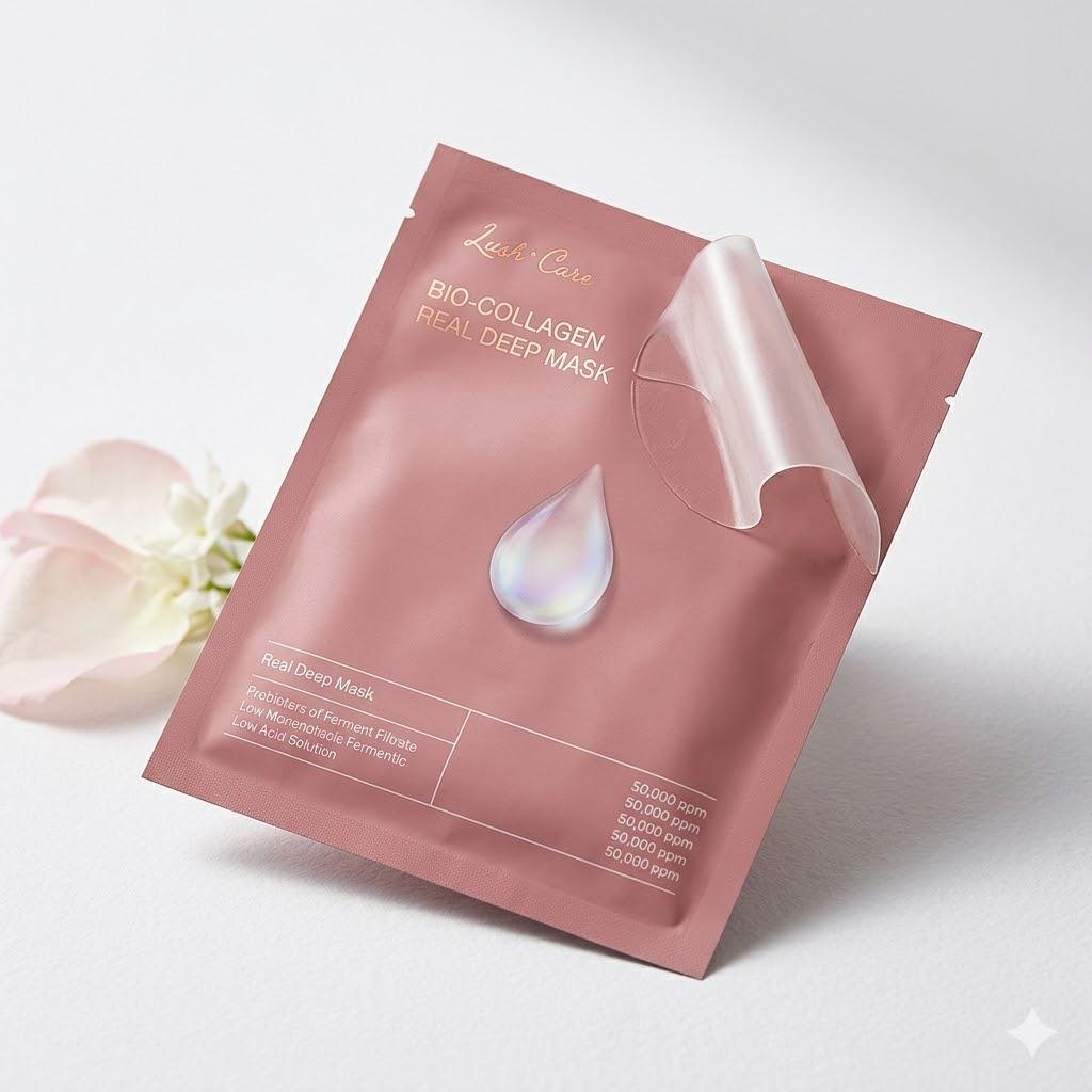 Maschera Viso al Collagene™ – Effetto Glow Immediato (4 pezzi)