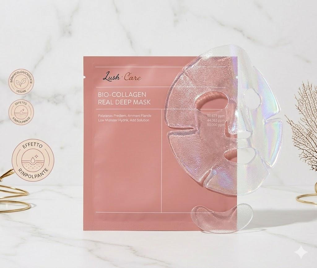 Maschera Viso al Collagene™ – Effetto Glow Immediato (4 pezzi)