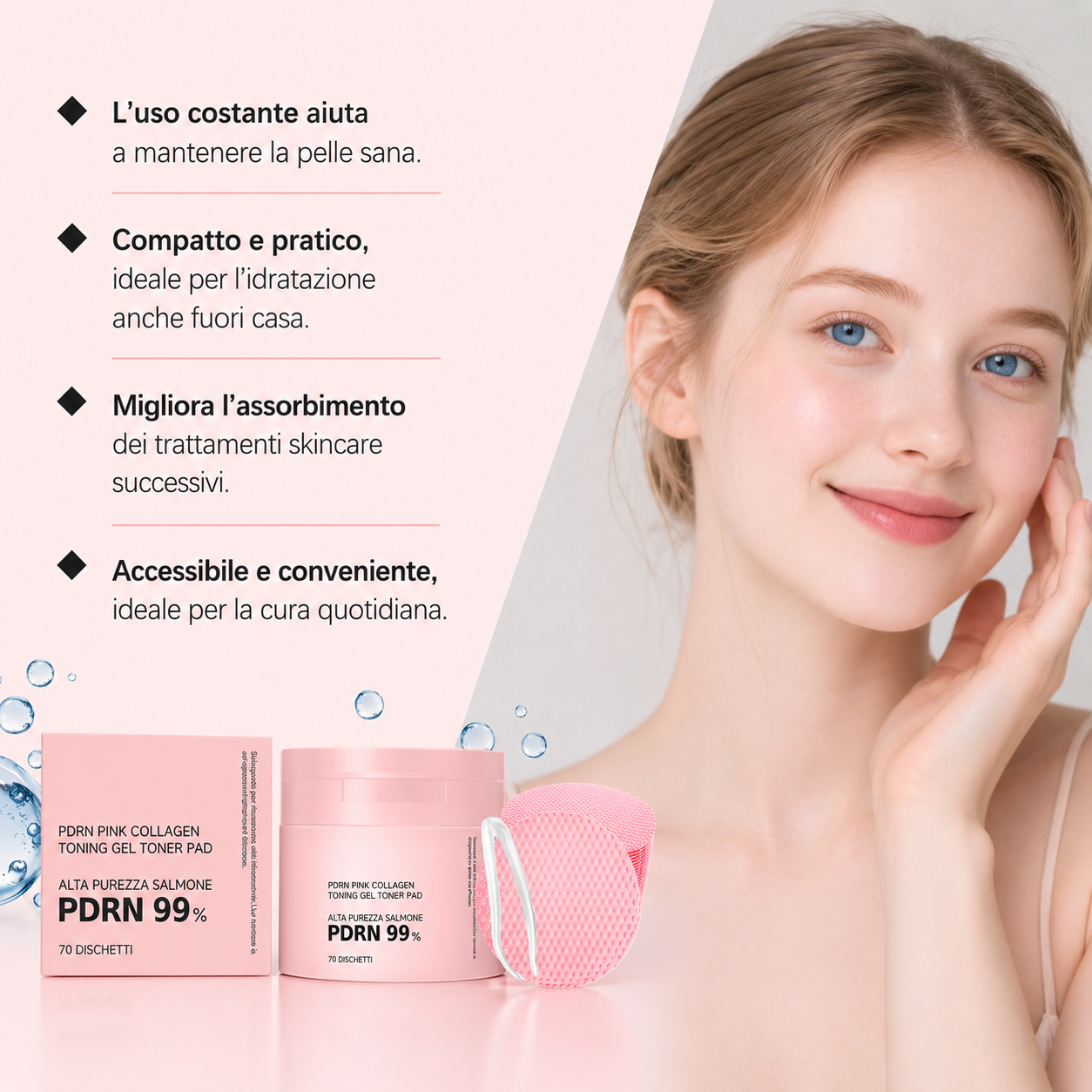 PDRN Pink Collagen Toner Pads™ - 70pezzi