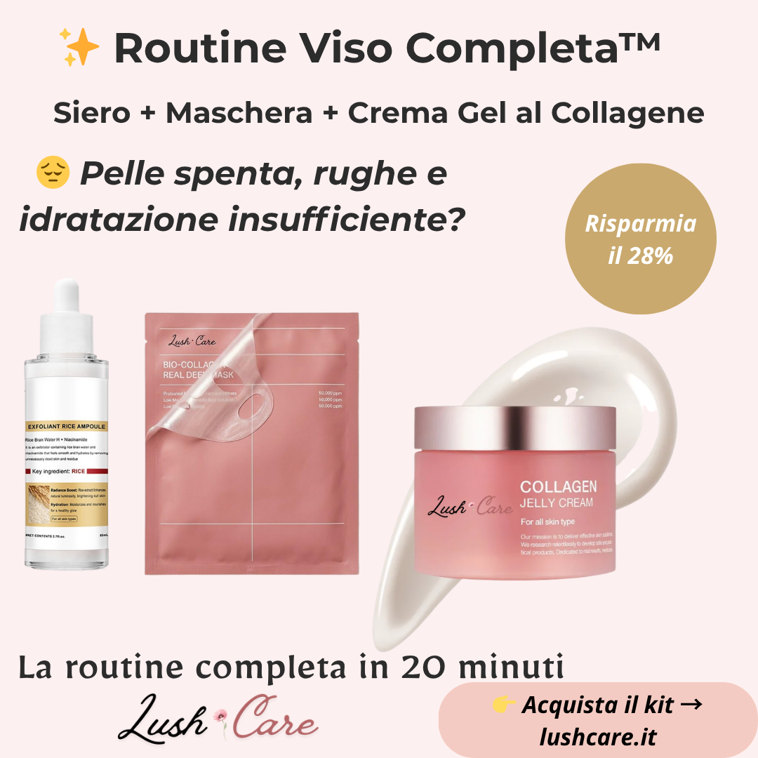Routine Viso Completa™ — Crema Gel + Siero + Maschera al Collagene